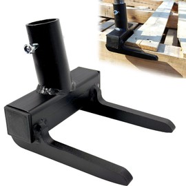 WujinJoy Pallet Buster with Nail Puller, Deck Wrecker Pry Bar, Heavy Duty Pallet Deck Board Removal Tool without Handle, Industrial Breaker Bar for Removing or Tearing Down Woods, Black