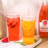 QWEZXO Glass Cups With Lids and Glass Straws，20 OZ High