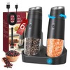Rechargeable Salt and Pepper Grinder Set, Gravity Electric Salt and