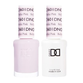 DND Gel Polish Set, Pink Collection, UV/LED Gel Polish and Air Dry Nail Lacquer, Matching Chip-Free Polish Duo, 601 Ballet Pink, 0.5 Fl Oz