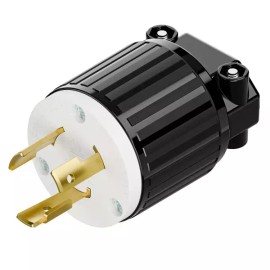 NEMA 네마 L520P 20암페어 125볼트 커넥터 L520 플러그 잠금 코드 남성 산업용 3W 전원 DIY 등급 트위스트 2P Nema L520P 20A 125V Connector L520 Plug Locking Cord Industrial Grade 3 Wire DIY Twist 2P