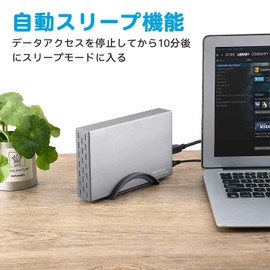 Hard Drive Case, 3.5 Inch RSHTECH USB3.0 Drive Case, Aluminum External Hard Drive, SATA Connection, Supports up to 16TB,UASP with Auto Sleep Function (RSH-339)