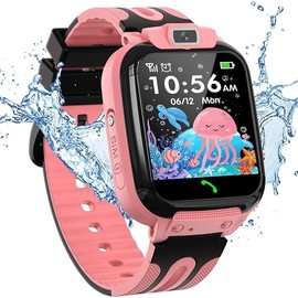 LITEYPP Smart Watch Answer/Make Calls, Kids Smart Watch Connected GPS Phone for Boys and Girls with Calling SOS Camera Music Player Alarm Video, Birthday Gifts for Kids