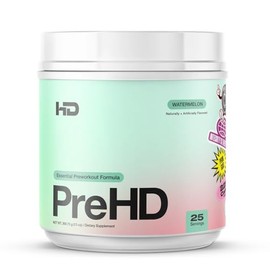 HD MUSCLE PreHD Essential Pre Workout  Para energía, resistencia y concentración  Con citrulina y beta-alanina  Matriz de cafeína de 225 mg  25...    