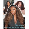 Anmetan 12A Brown Ombre Human Hair Bundles Water Wave 18