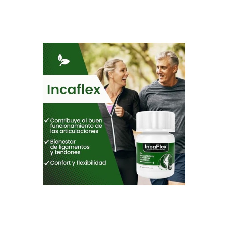 Incaflex Suplemento Alimenticio 100% Natural | 30 Cápsulas | Colágeno,