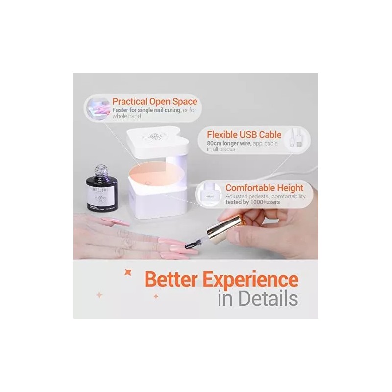Modelones Mini Lampara De Uñas Led Modelones De Secado Rapido