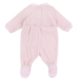 Chicco, Tutina con apertura patello, in ciniglia, baby girl, pink (1), 0 m, designed in Italy, Blue1m