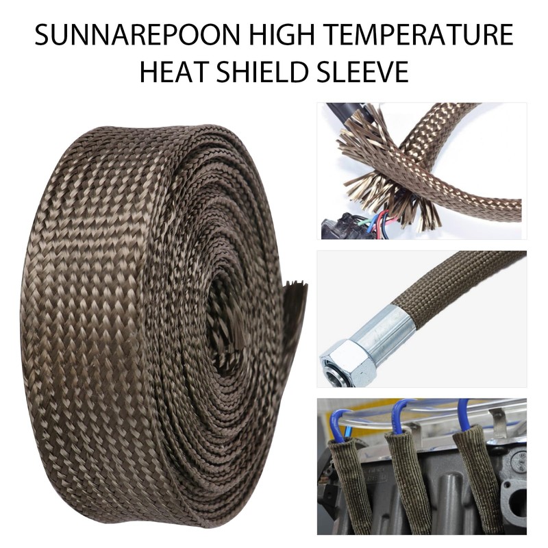 SUNNAREPOON Automotive Wire Hose Heat Shield Sleeve Roll 3/4'' -