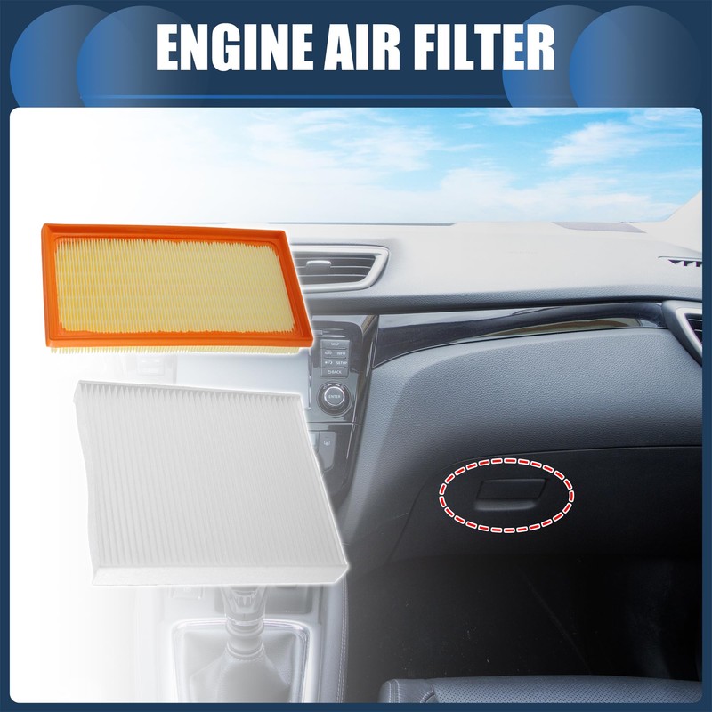 INFINAUTO Engine Air Filter Cabin Air Filter Set Fits Toyota