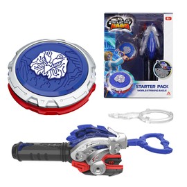 INFINITY NADO Bey Battling Blade Toys, Metal Brust Gyro Toys for Boys and Girls Age 5+, Battle Set with Spinning Top & String Launcher, Spinning Tops Boy Toys Kids Gifts, World Striking Eagle