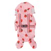 Dog Raincoat Hooded Reflective Breathable Lightweight Strawberry Patterns Puppy Rain