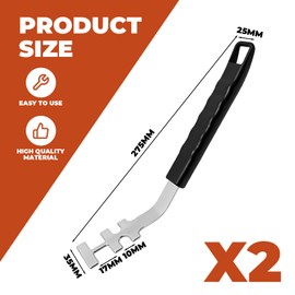 2 Stück Grillrostheber, Grillrostheber Edelstahl, Hitzebeständiger Anti-Verbrühung Grillrost Heber, Edelstahl Kopf Grillrost-Heber, mit PP-Griff, Universal Grillwerkzeug Zubehör für Camping