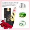 Lippenstifte aus Kristallblumen, Temperaturwechsel, Feuchtigkeitscreme, langanhaltend, wasserfest, Lippenbalsam (rot)