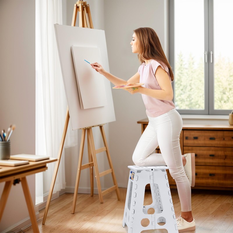 ACKO Folding Step Stool Foldable 16 Inch 400 lbs Capacity,