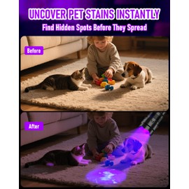 ULTRAFIRE UV Flashlight 395-405 nm Led Blacklight for Curing UV Glue, Leak Detector, Pet Urine Stain