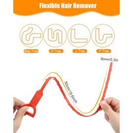 32 Ft Drain Snake Auger - Plumbing Snake with Flexible Claw Grabber, 1/4" Diameter Cable for Hair Clog Removal in Drains, Sinks, and Toilets - Ideal for Kitchen, Bathroom, and Shower Drain Cleaning