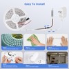 HOUHUI White LED Strip Lights 65.6Ft, 6500K White Running Water