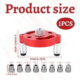 Woodworking Center Finder Kit, Drill Guide For Vertical Hole Drilling with 3/4/5/6/7/8/9/10mm Drill Bits and Drill Bushings, Drill Jig Kit for Carpenter,Wood Working Tools and Equipment for Crafts DIY