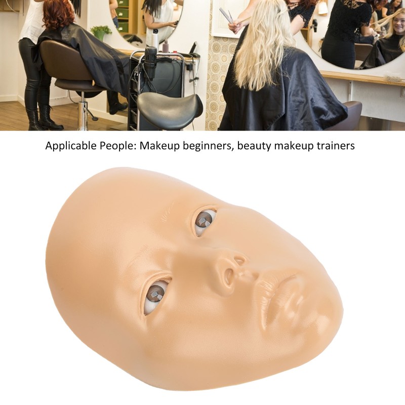 Makeup Practice Face with Plastic Stand 5D Silicone Full Face