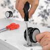 DEKTON DT65280 Cabinet Hand le Screwdriver, Black/Red, Set of 4