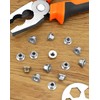 QWORK® 25pcs M5 Flange Nuts Stainless Steel 304 Locking Nuts
