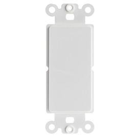 Decora Wall Plate Insert, White, Blank