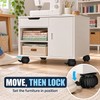 4-Pack 360° Self-Adhesive Furniture Casters with Brake, 110 lb Set