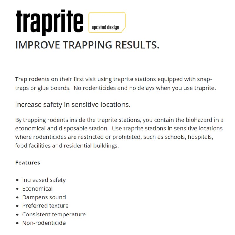 TrapRite Rat Snap-Trap Station - 10 Cardboard Stations by Anstar