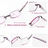 FEIVSN 3-Pack Rimless Reading Glasses For Women, Lightweight Spring Hinge