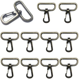 Craft Parts Shop Nascan 1.2 inches (30 mm), 10 Pieces, Shoulder Belt, Key Chain, antique, gold