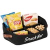 Fabric Snack Organiser with Handles and 5 Compartments in Black