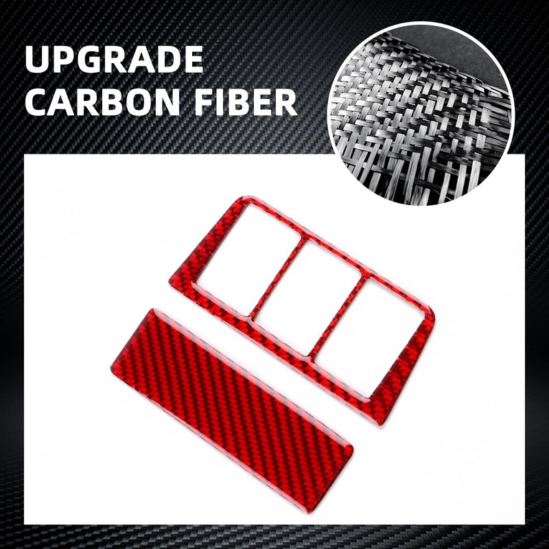 FXETRNL Real Carbon Fiber Gear Headlight Adjust Switch Frame Covers