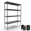 HARFINGTON 6 Pairs Wire Shelf Clips 1-1/2"(38mm) ABS Plastic Shelf