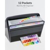 Sooez Accordion File Organizer with Safe Zipper, 12 Pocket Expanding