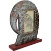 GURU SHOP Standing Picture Frame in Elephant Shape, Blue, Mango