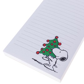 Graphique Snoopy Holiday Magnetic Notepad, 100 Tear-Away Sheets for Grocery, Shopping & To-Do Lists, Christmas Writing Pad for Fridge, Kitchen, Office, Fun Gift for Snoopy Lovers