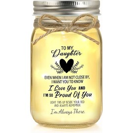 Gift for Daughter, Daughter Gifts from Mom, Daughter Birthday Gifts from Mom Dad, Mother Daughter Gift, Christmas Daughter Gift Mother's Day Daughter Gift Graduation Decorative Jar Light Night