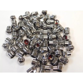 Online Auto Supply 25 DOME / ROUND Top Chrome Plated Plastic Tire Valve Stem Caps TPMS SAFE!!!