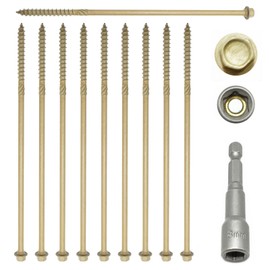 10, 200mm TIMBERFIX Plus HEX Head Sleeper Screws TIMBERLOK DECKING Landscape