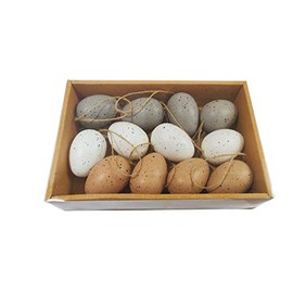 Eggs, Plastic Eggs,Easter Tree Hanging Ornament DIY Spring Craft (Natural Shade)