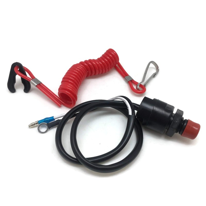 YAMASCO Boat Motor Kill Stop Switch & Safety Tether Lanyard