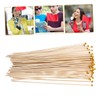 SUPVOX 100pcs Bamboo Flag Poles for Festivals Handheld Decorative Flag