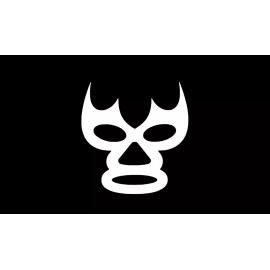 Unbranded Luchador Mask lucha libre wrestling WHITE vinyl decal for car windows 3.7 x 3.5"