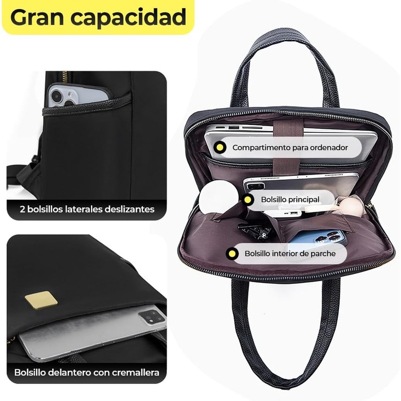 Mochila para Laptop para Mujeres, Bolsas de tela Oxford, Mochilas