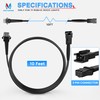 MICTUNING 2 Pack 10FT 3 Pin Rock Light Extension Wire
