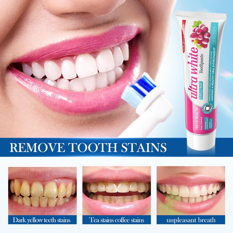Staining toothpaste anti-gingivitis and antiplaque oral rinse (1, grapes)