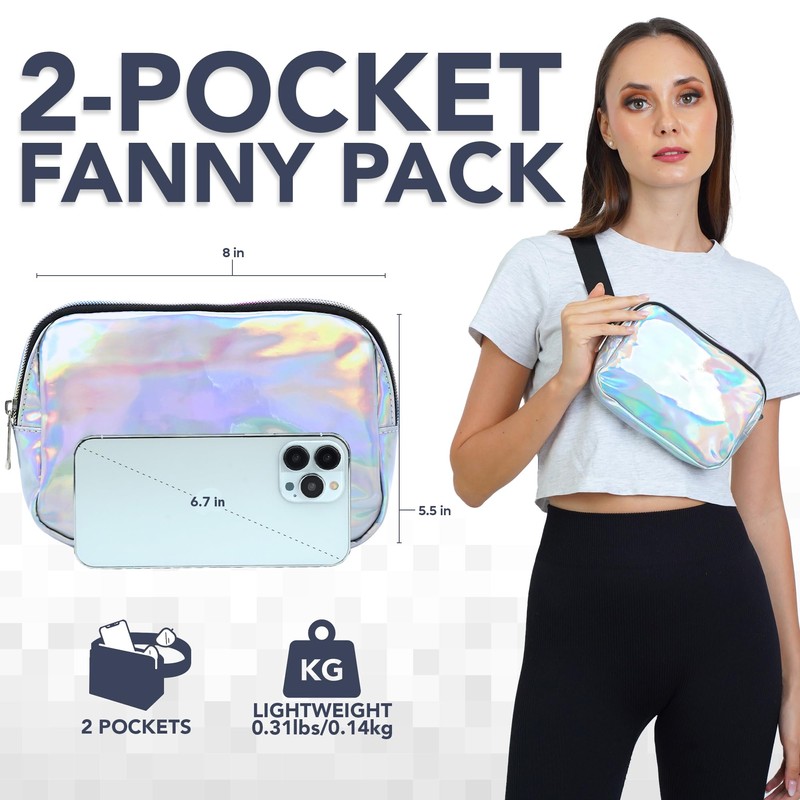 A5000 - FP-1 pok-Rave- PARENT, Silver, One-Size, Fanny Pack