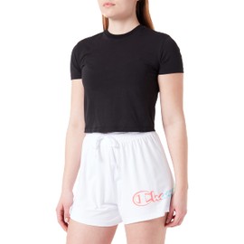 Champion Women's Legacy Colour Ground Logo Regular Shorts, White