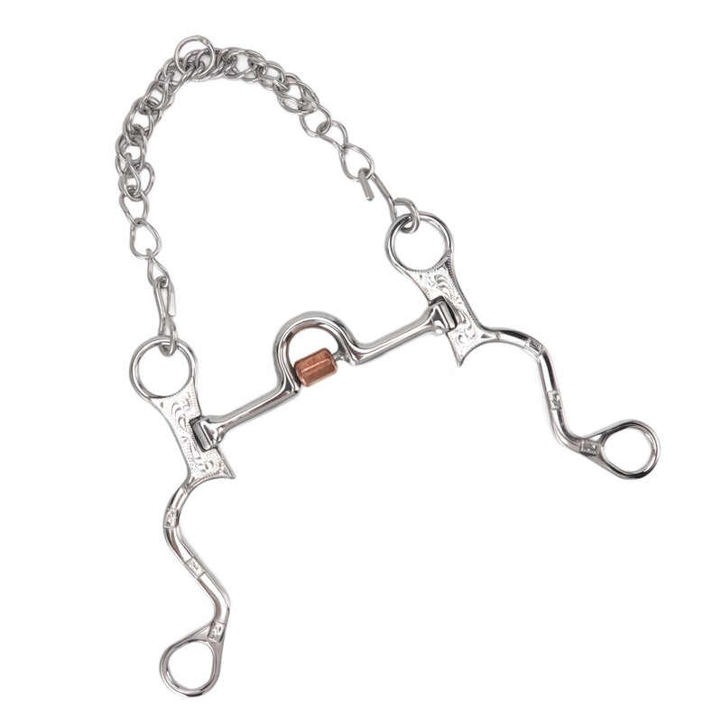120mm Horse Mouth Snaffle with Chain Stainless Steel Horse Bit